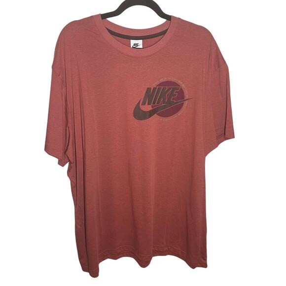 NEW Nike Men's Swoosh Salmon Utility T-Shirt Size XXL Short Sleeve - Picture 1 of 9